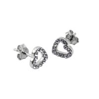 Пусеты 30189 "Coeur" avec strass gold