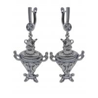 Серьги 30495 "Самовары"